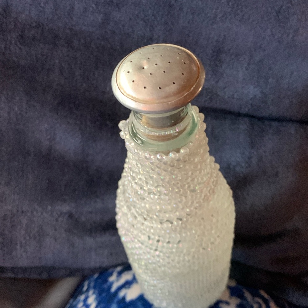 Vintage Ironing Glass Water Bottle for sprinkling water on clothes to be ironed